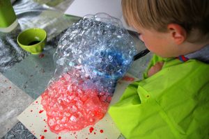 Peinture mousse bulles de savon